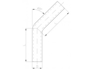 Tubo em Alumínio 45º - 76MM