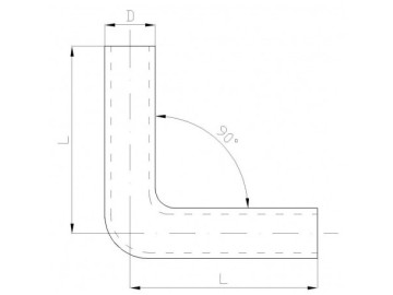 Tubo em Alumínio 90º - 89MM