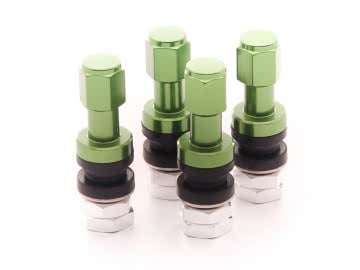Set Of Aluminum Air Valves Jr V2 - Green