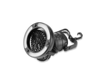 Ventilador 2 em 1 e Luz Ideal para Toldos e Tendas de Campismo