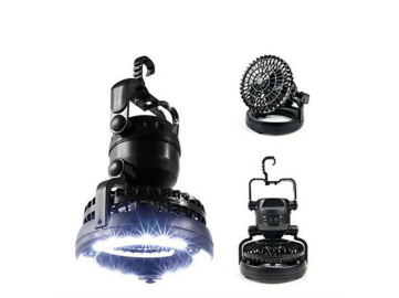 Ventilador 2 em 1 e Luz Ideal para Toldos e Tendas de Campismo