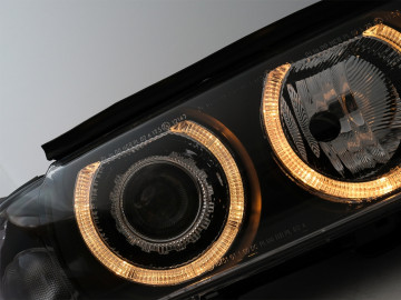 Xenon Angel Eyes Headlights suitable for BMW 5 Series E39 Sedan Touring (1995-2003)
