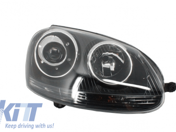 Xenon Look Headlights suitable for VW Golf 5 V Mk5 (2003-2007) Jetta (2005-2010) GTI R32 Black Edition