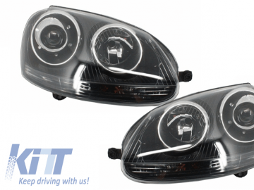 Xenon Look Headlights suitable for VW Golf 5 V Mk5 (2003-2007) Jetta (2005-2010) GTI R32 Black Edition