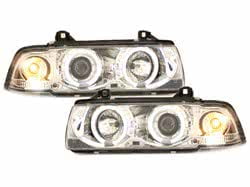 headlights suitable for BMW E36 Lim. 7.92-3.98_2 CCFL halo rims_chrome