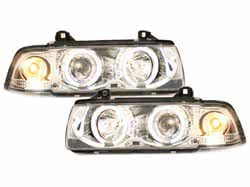 headlights suitable for BMW E36 Lim. 7.92-3.98_2 CCFL halo rims_chrome