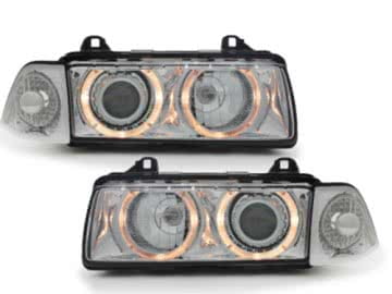 headlights suitable for BMW E36 Lim. 92-98 _ 2 halo rims