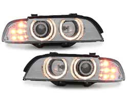 headlights suitable for BMW E39 5er 95-00_LED indicator_chrome
