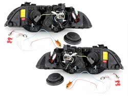 headlights suitable for BMW E39 5er 95-00_LED indicator_chrome