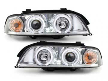 headlights suitable for BMW E39 5 Series 95-00 _ 2 halo rims