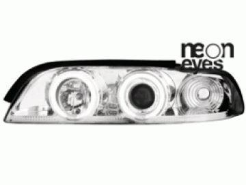 headlights suitable for BMW E39 5er 95-00_2 CCFL halo rims_chrome