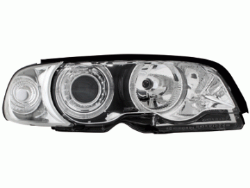 headlights suitable for BMW E46 Coupé 98-02_2 halo rims_chrome