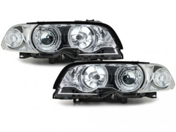 headlights suitable for BMW E46 Coupé 98-02_2 halo rims_chrome