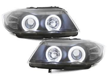 headlights suitable for BMW E90/E91 3er_2 CCFL halo rims_black