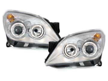 headlights suitable for OPEL Astra H _ 04-09 _ 2 halo rims