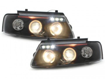 headlights suitable for VW Passat 3B 96-00_2 halo rims_black